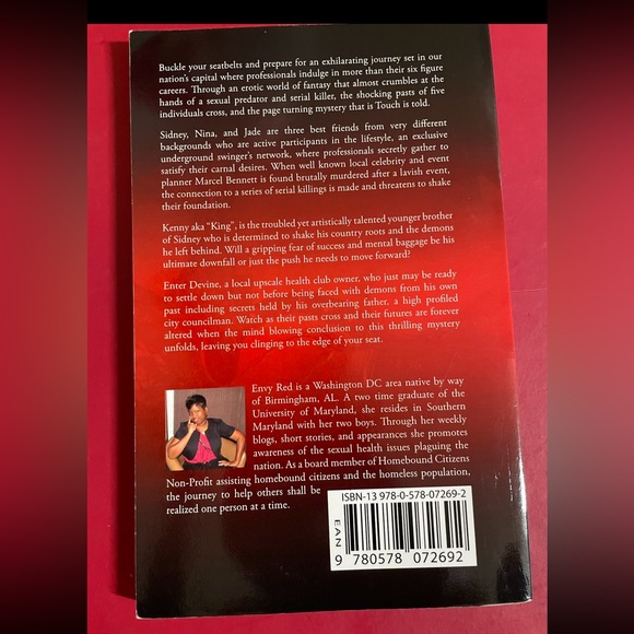 Touch A Novel Envy Red Fast Paced Paperback 📚BUNDLE BOOKS AND SAVE📚 - Picture 3 of 4